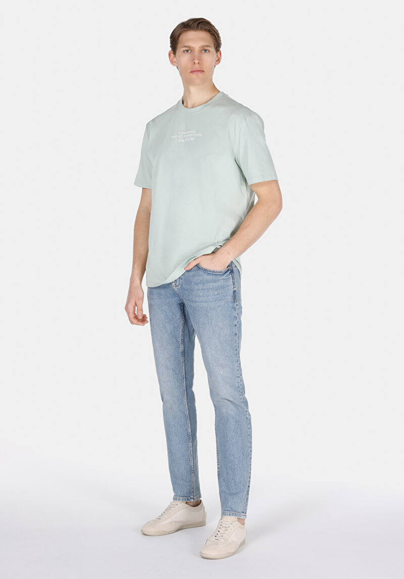 Показати інформацію про Футболка З Коротким Рукавом Чоловіча Зелена  Cl1071878