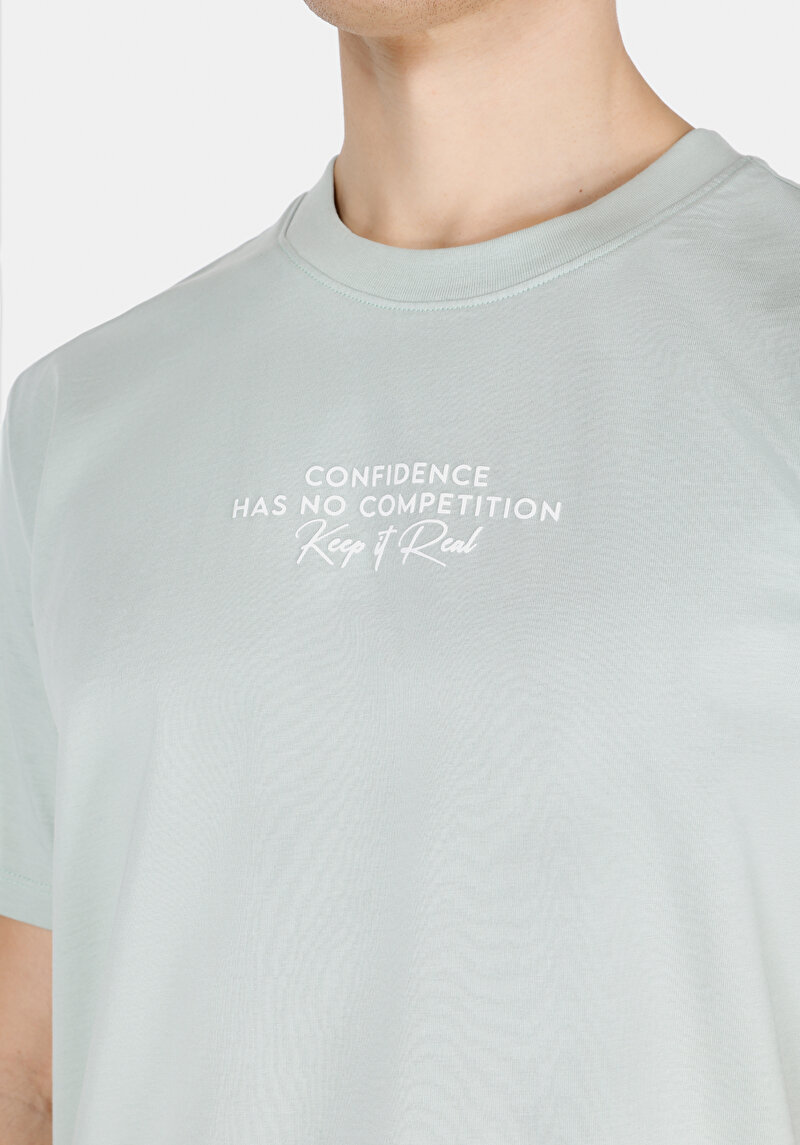 Показати інформацію про Футболка З Коротким Рукавом Чоловіча Зелена  Cl1071878