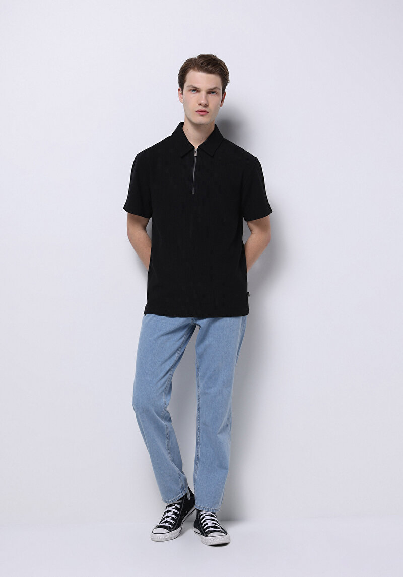 Показати інформацію про Поло З Коротким Рукавом Чоловіче Чорне  Cl1071894