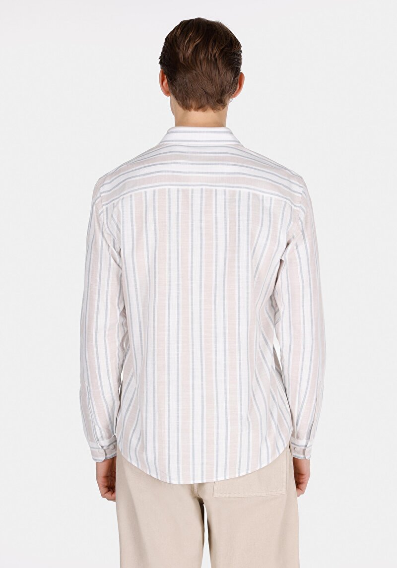 Показати інформацію про Сорочка З Довгим Рукавом Чоловіча Бежева  Cl1072085