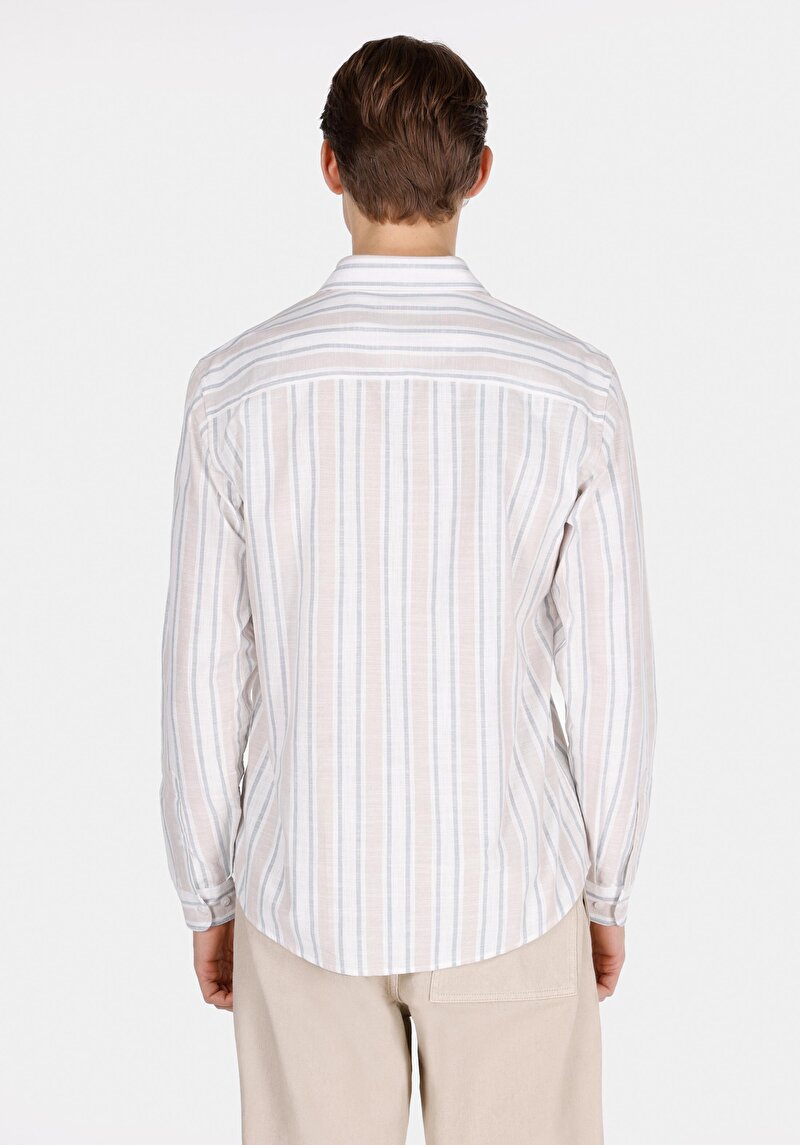 Зображення Сорочка З Довгим Рукавом Чоловіча Бежева Cl1072085