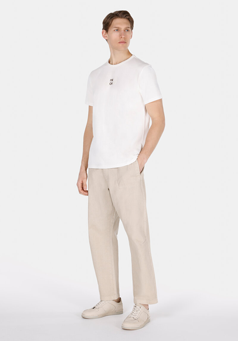 Показати інформацію про Футболка З Коротким Рукавом Чоловіча Біла  Cl1072848