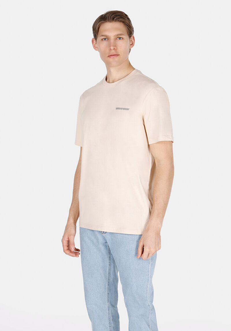 Зображення Футболка З Коротким Рукавом Чоловіча Бежева  Cl1073273