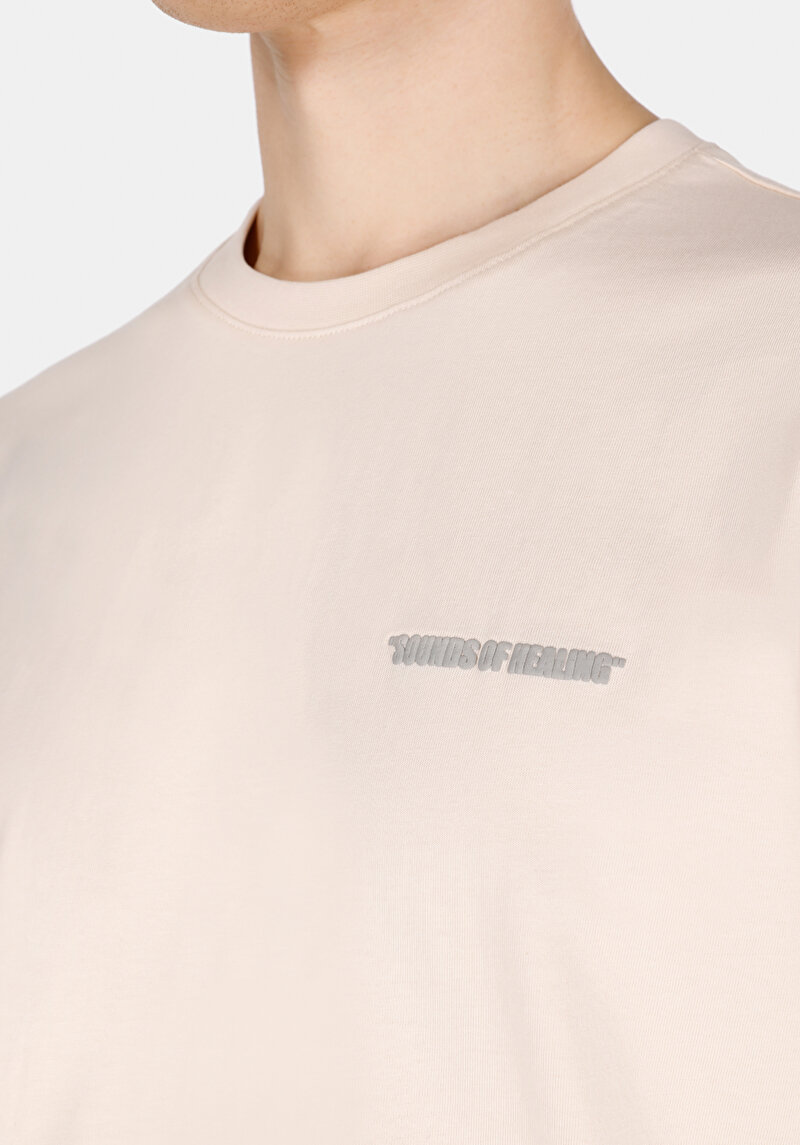 Показати інформацію про Футболка З Коротким Рукавом Чоловіча Бежева  Cl1073273