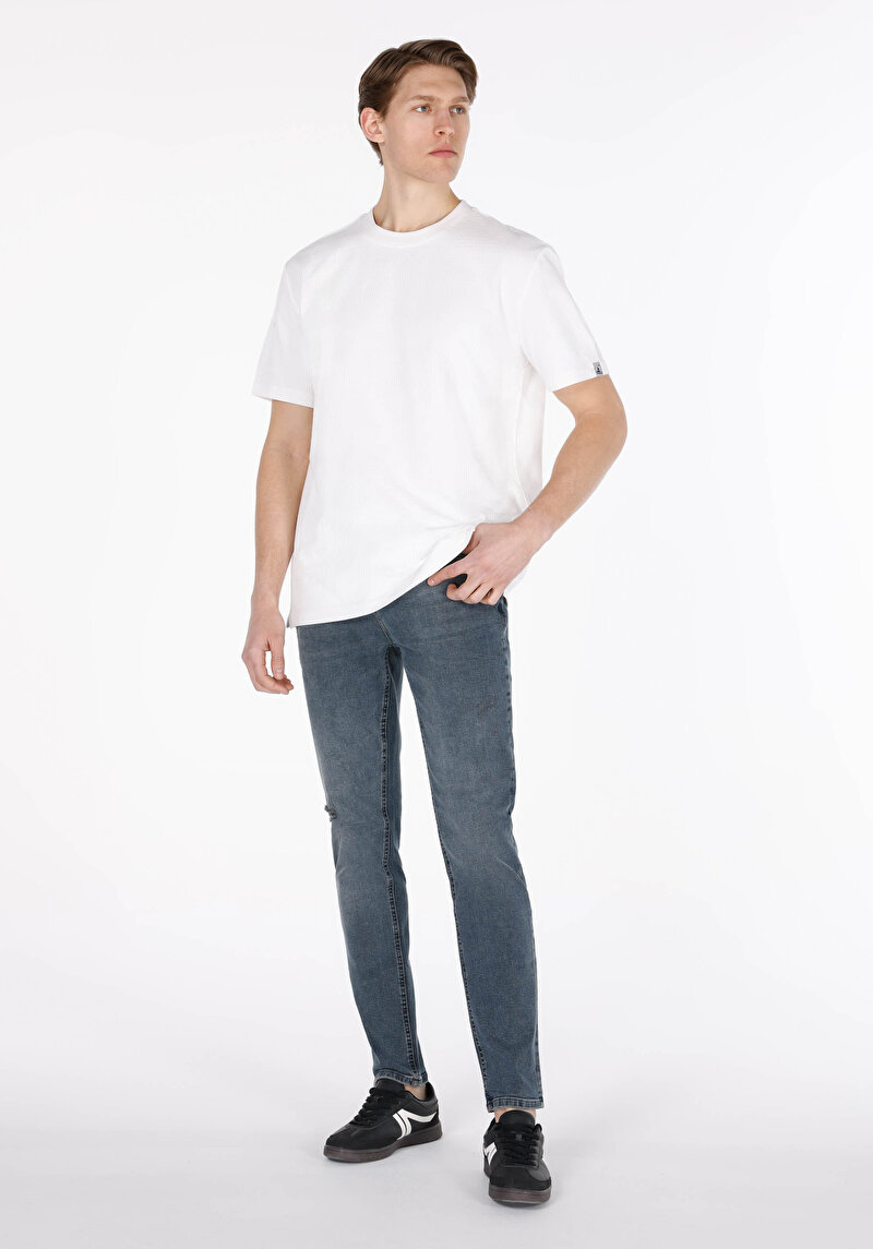 Зображення 044 Karl Джинси Чоловічі Блакитні Прямого Крою Cl1073707