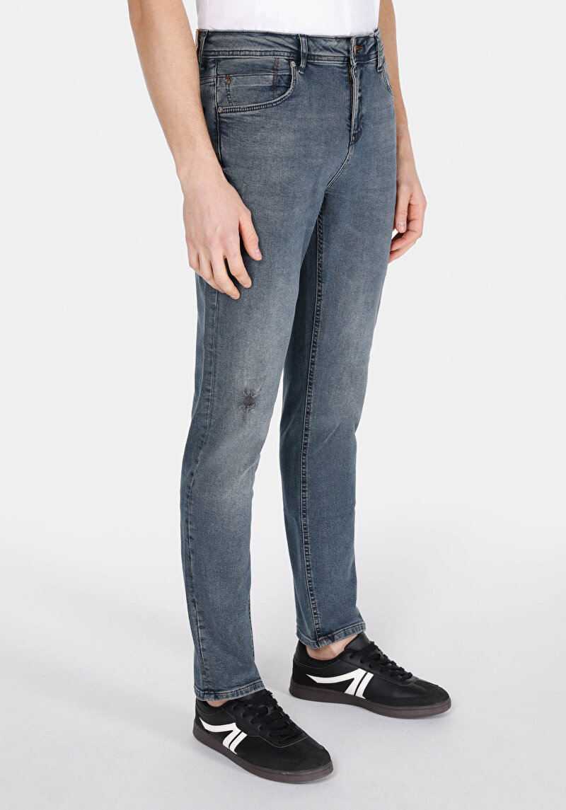 Зображення 044 Karl Джинси Чоловічі Блакитні Прямого Крою Cl1073707