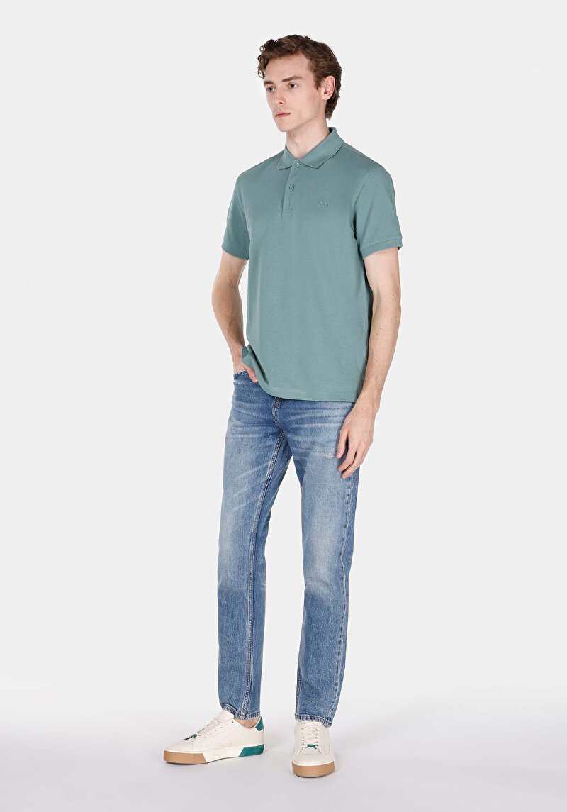 Показати інформацію про Поло З Коротким Рукавом Чоловіче Зелене  Cl1073960