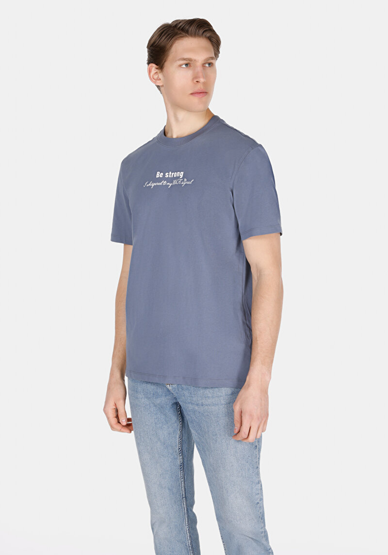 Зображення Футболка З Коротким Рукавом Чоловіча Блакитна  Cl1074160