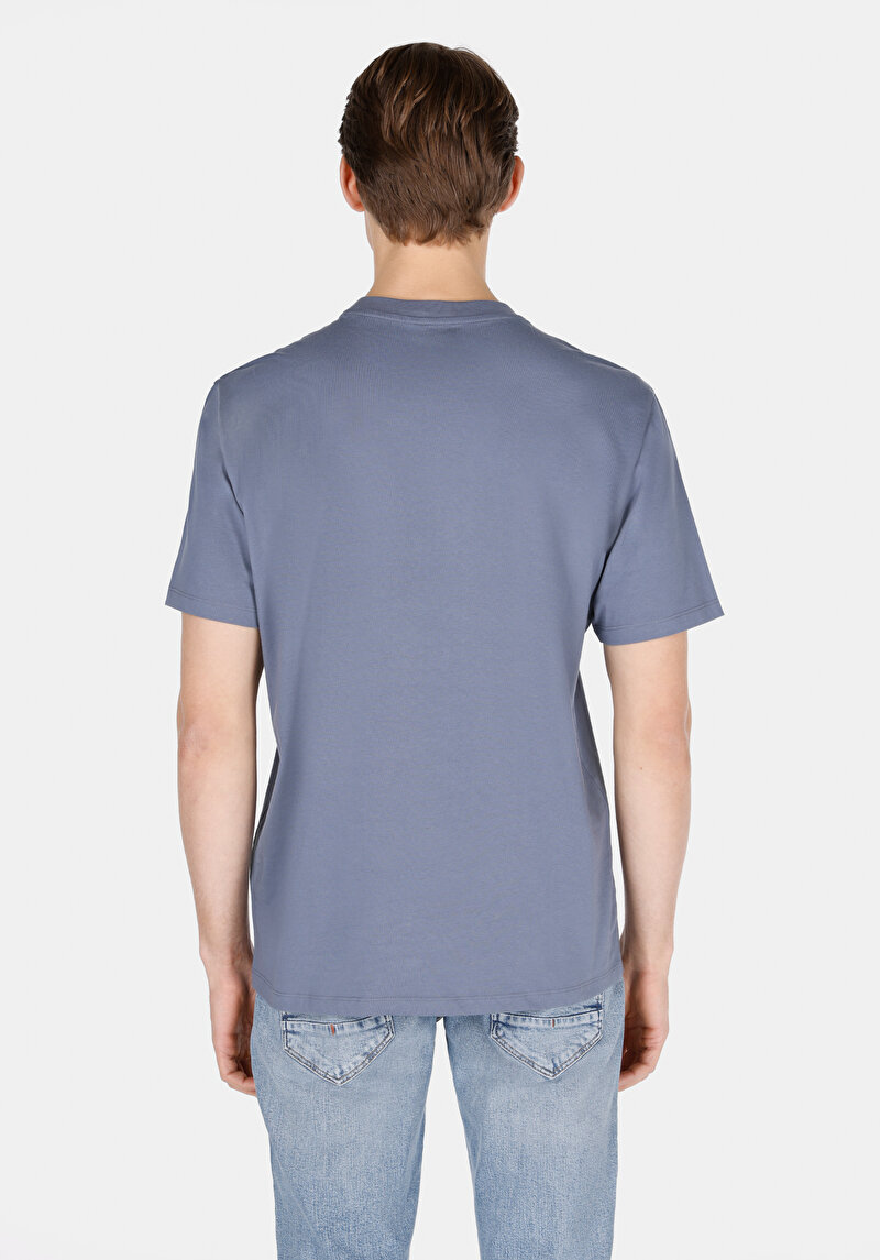 Показати інформацію про Футболка З Коротким Рукавом Чоловіча Блакитна  Cl1074160