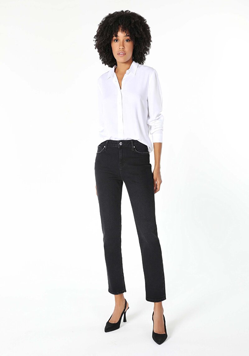 Зображення 703 Carla Джинси Жіночі Чорні Вузького Крою Cl1061414
