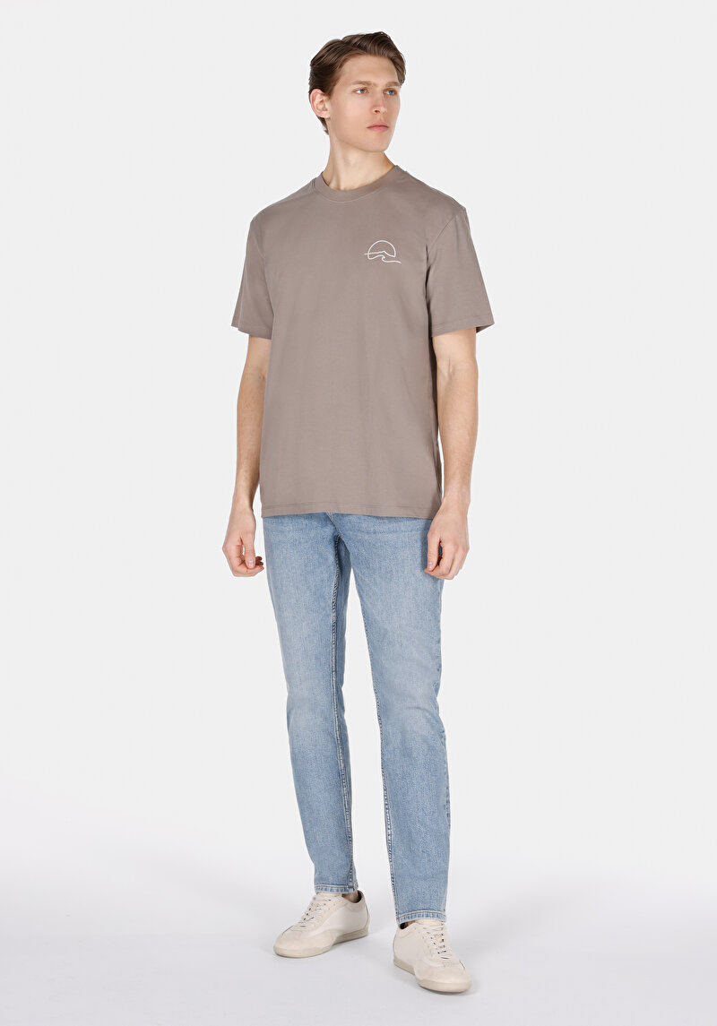 Показати інформацію про Футболка З Коротким Рукавом Чоловіча Сіра  Cl1074204