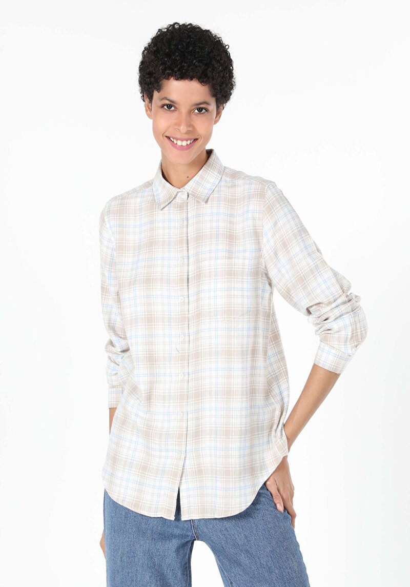 Зображення Сорочка З Довгим Рукавом Жіноча Бежева Cl1061496