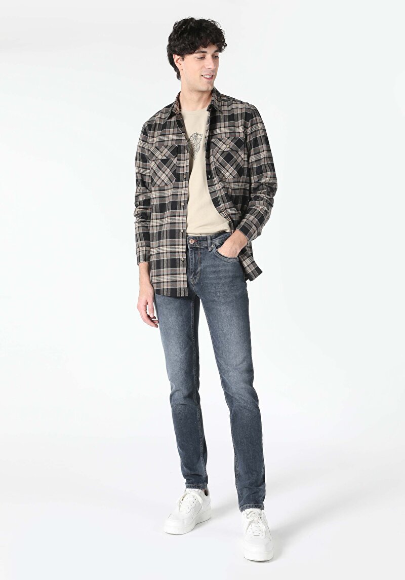 Зображення 041 Danny Джинси Чоловічі Блакитні Вузького Крою Cl1062394