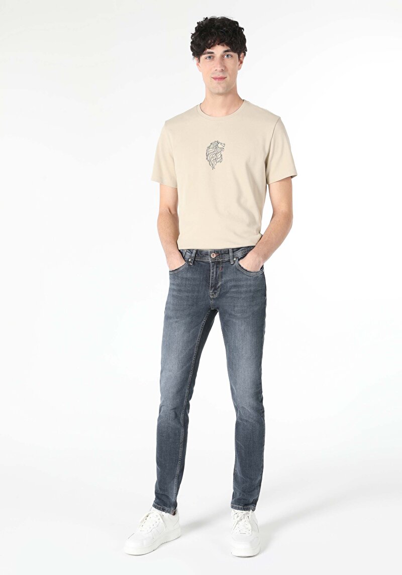 Зображення 041 Danny Джинси Чоловічі Блакитні Вузького Крою Cl1062394