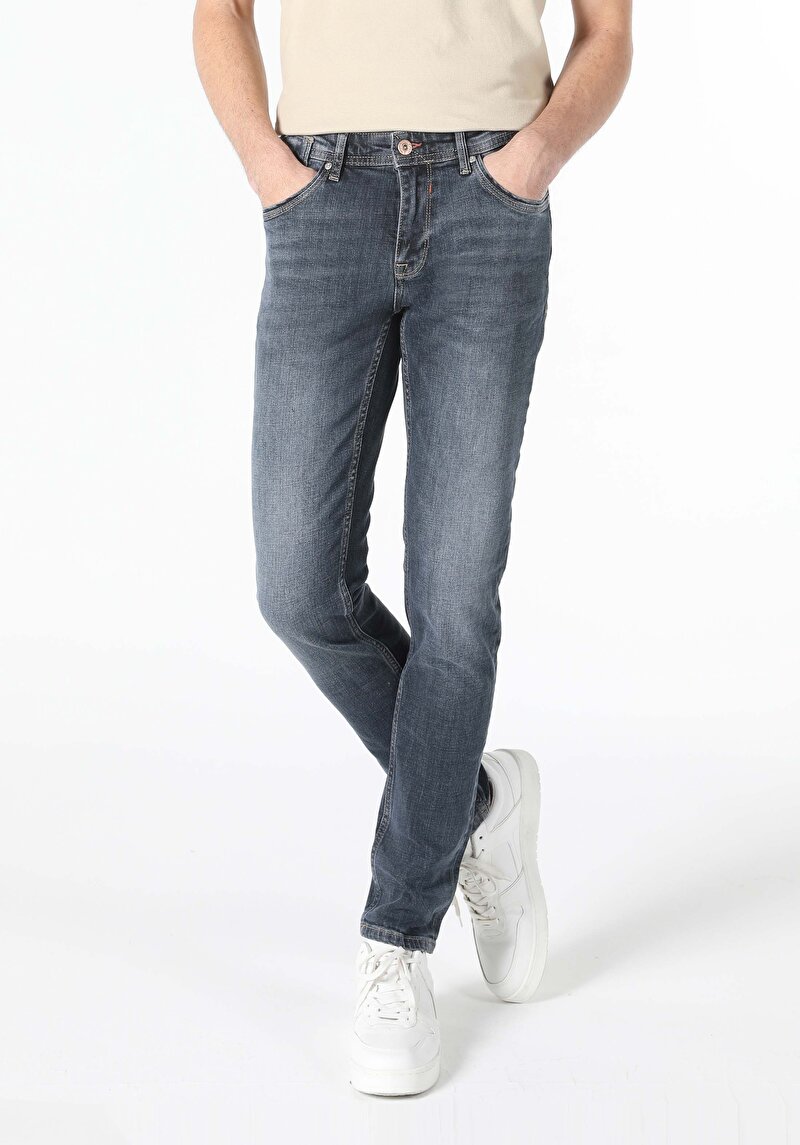 Зображення 041 Danny Джинси Чоловічі Блакитні Вузького Крою Cl1062394