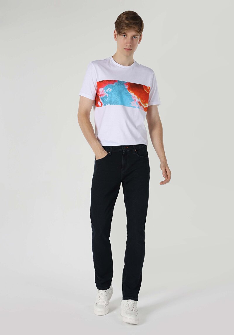 Зображення 044 Karl Джинси Чоловічі Блакитні Прямого Крою Cl1062409