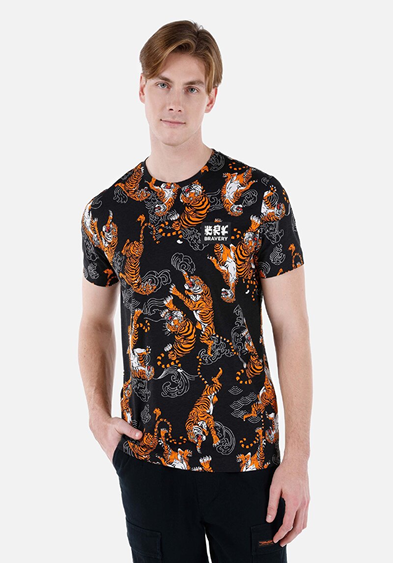 Зображення Футболка З Коротким Рукавом Чоловіча Чорна  Cl1062668