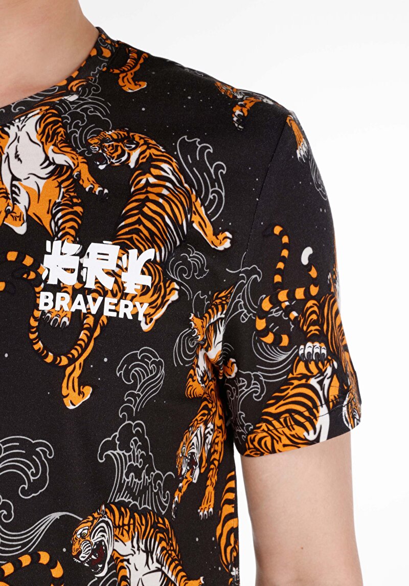 Показати інформацію про Футболка З Коротким Рукавом Чоловіча Чорна  Cl1062668