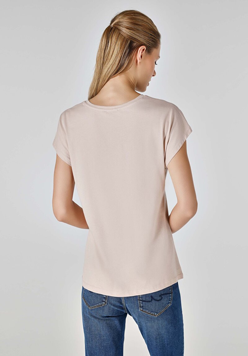 Показати інформацію про Футболка З Коротким Рукавом Жіноча Бежева  Cl1063241