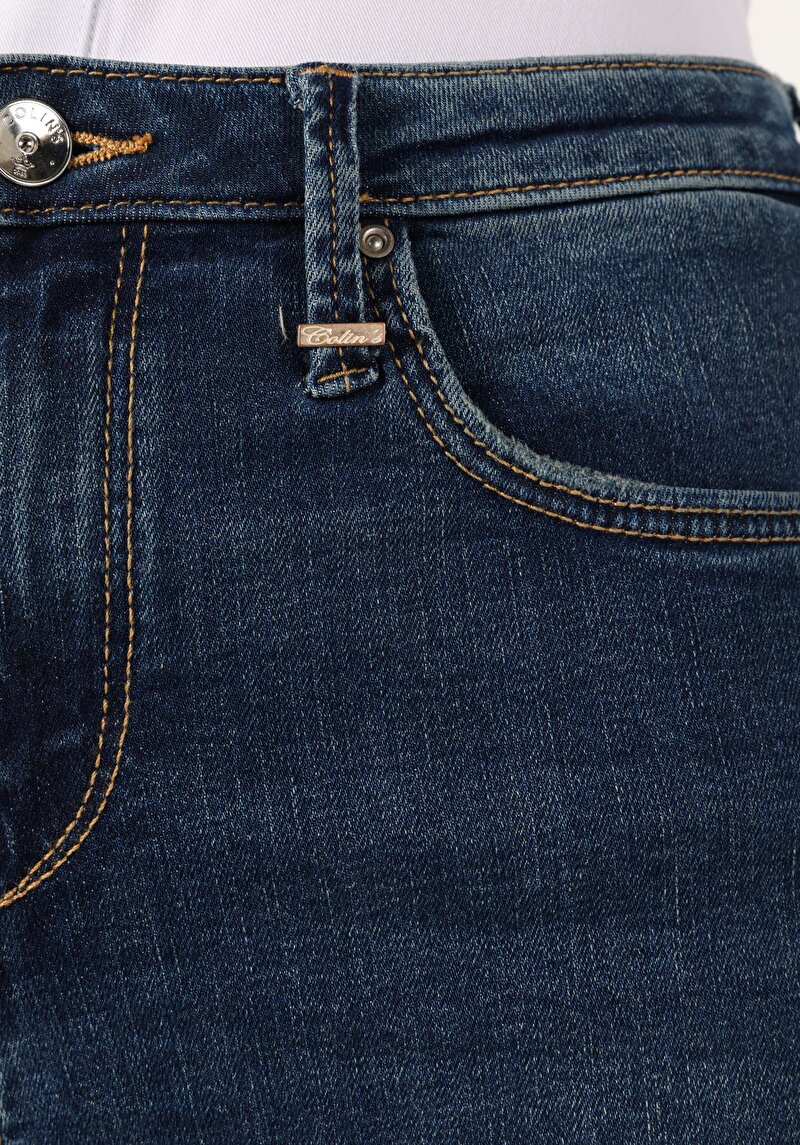 Показати інформацію про 703 Carla Джинси Жіночі Блакитні Вузького Крою Cl1063469