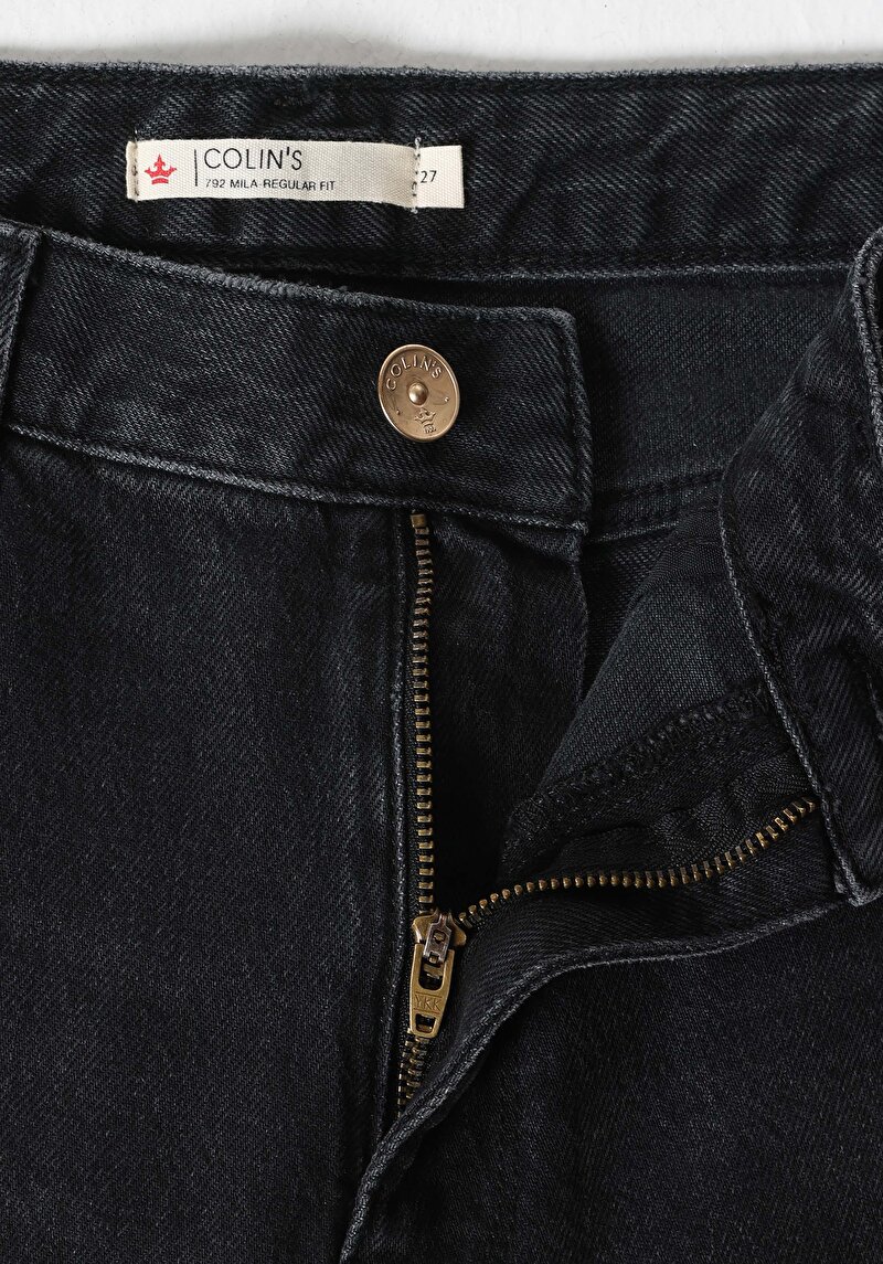 Показати інформацію про 792 Mila Джинси Жіночі Чорні Класичного Крою Cl1063486