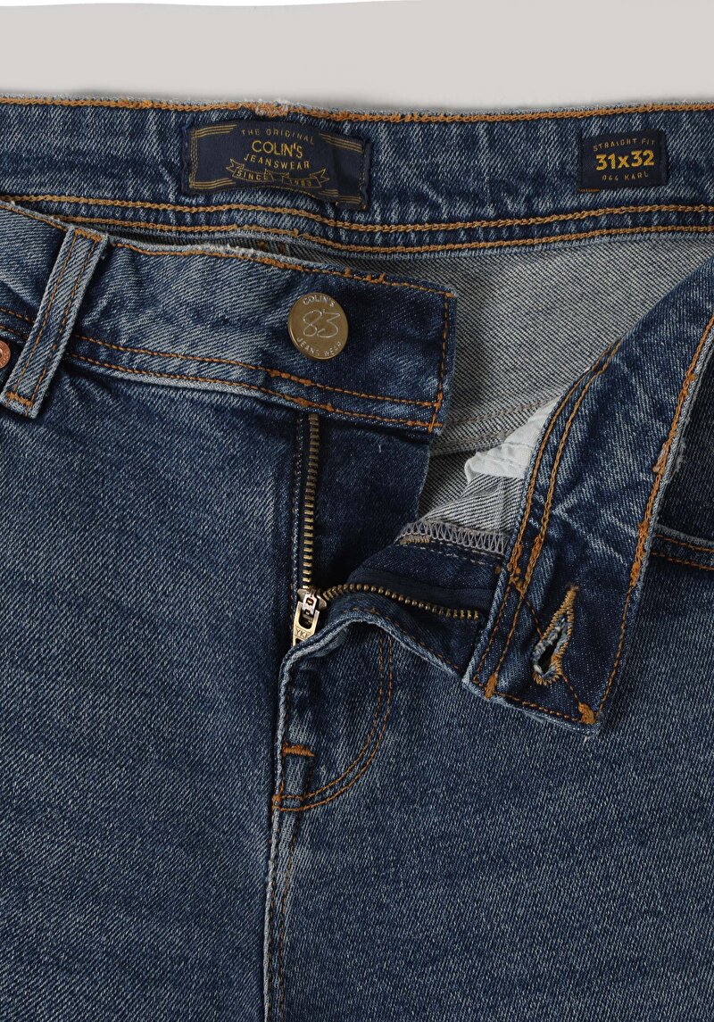 Показати інформацію про 044 Karl Джинси Чоловічі Сині Прямого Крою Cl1063503