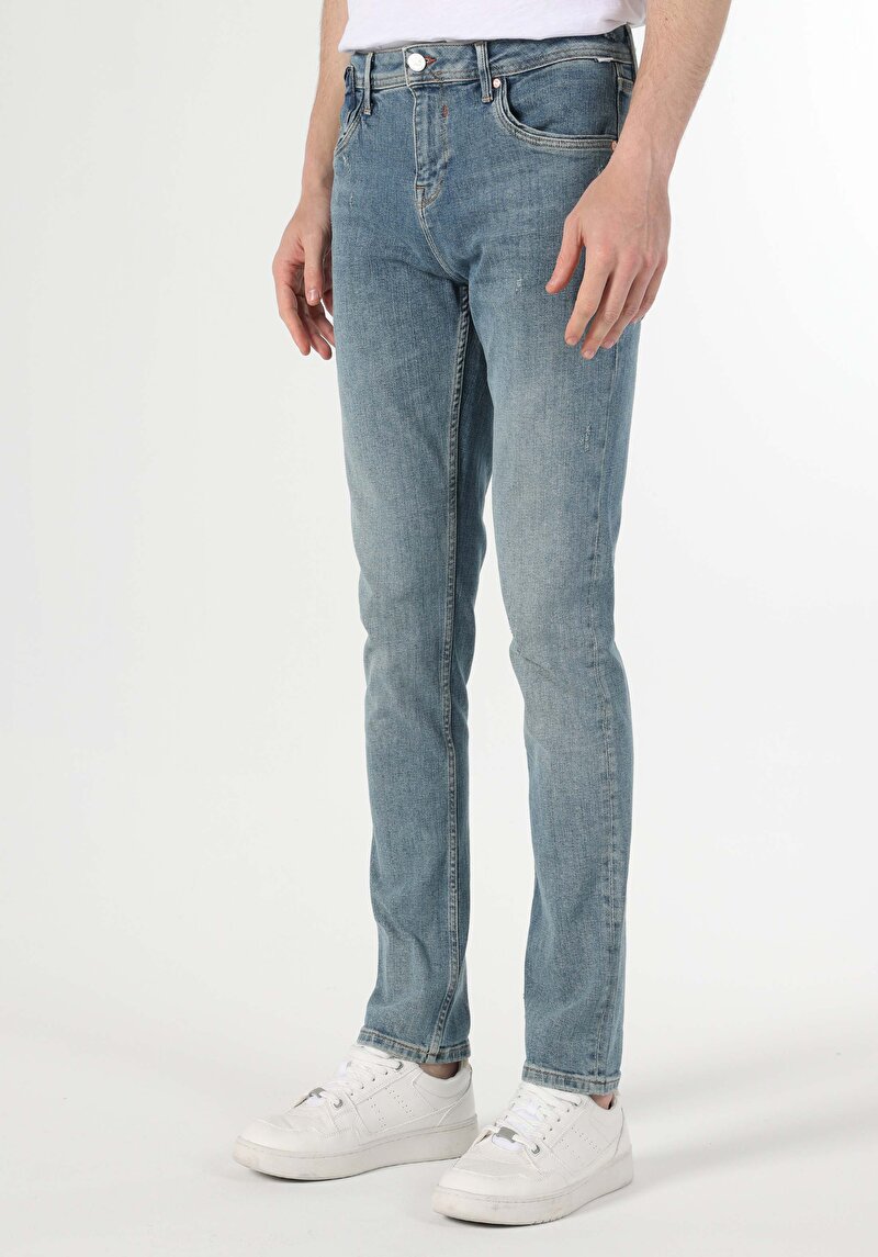 Зображення 044 Karl Джинси Чоловічі Блакитні Прямого Крою Cl1063524