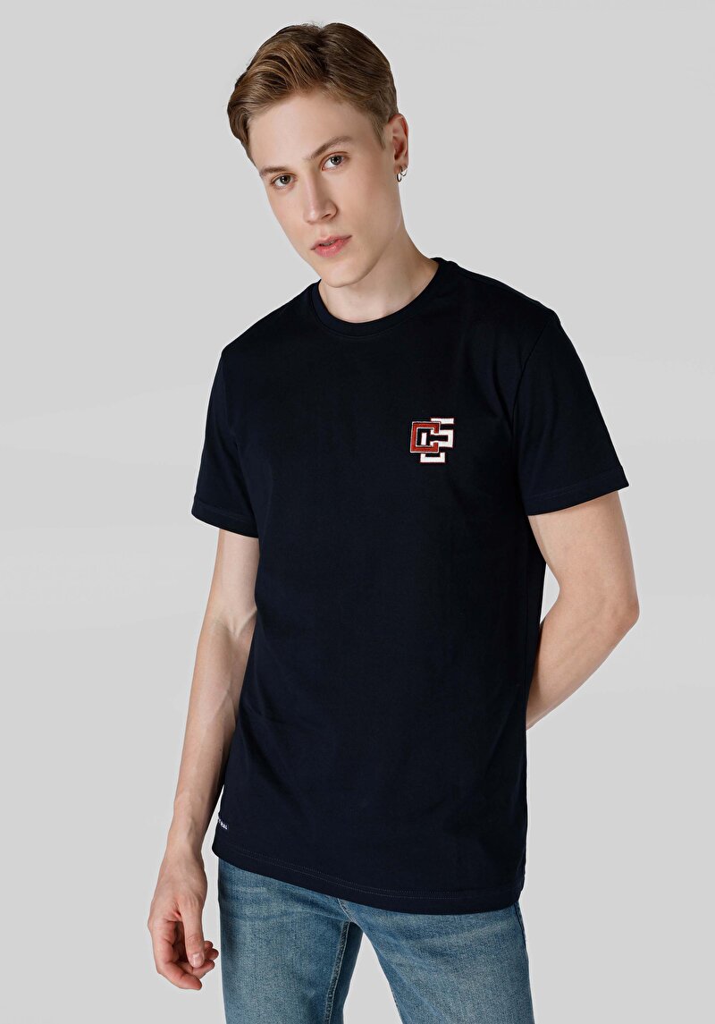 Зображення Футболка З Коротким Рукавом Чоловіча Синя  Cl1064600