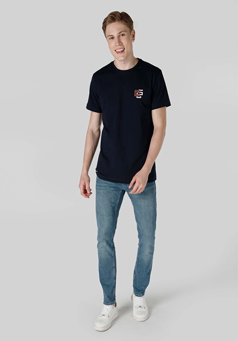 Показати інформацію про Футболка З Коротким Рукавом Чоловіча Синя  Cl1064600