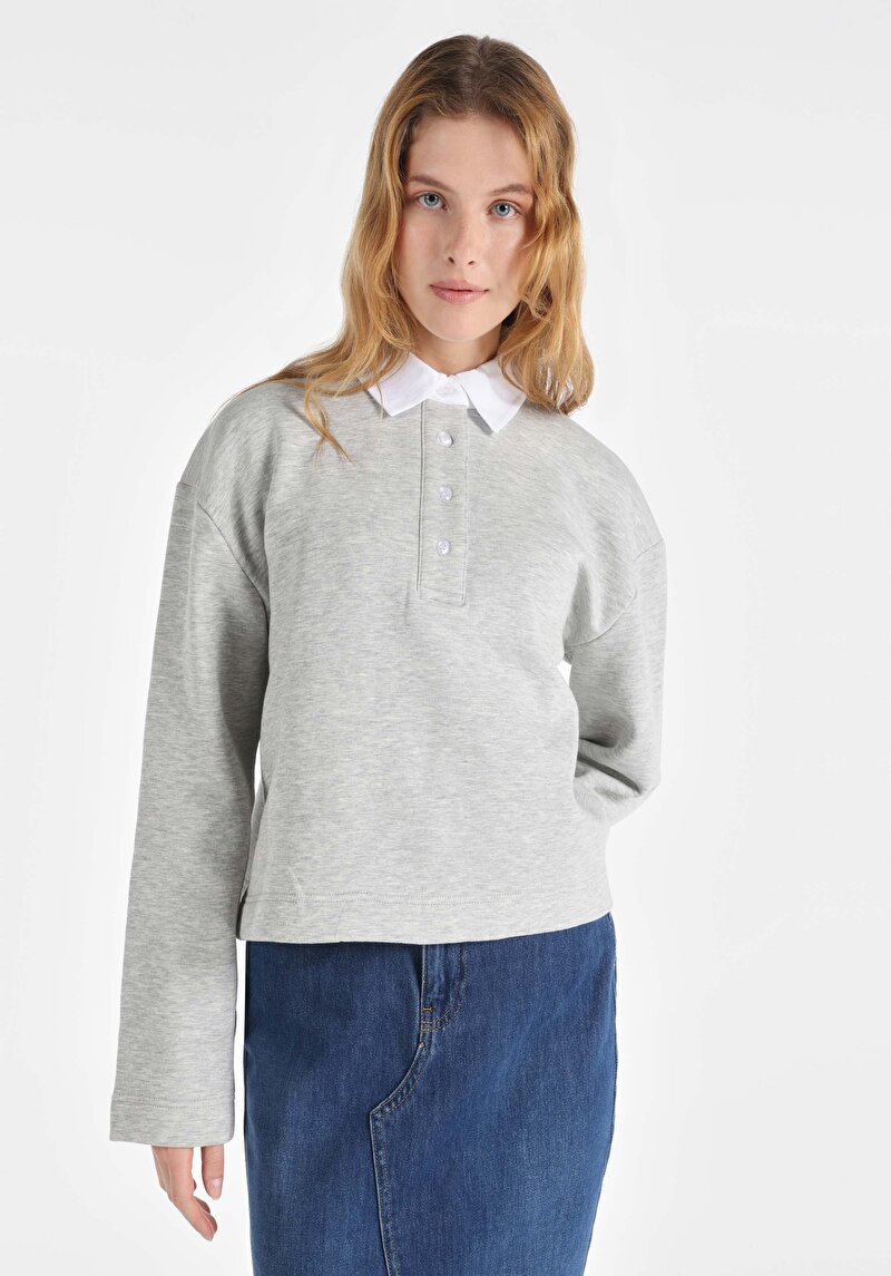 Зображення Футболка З Довгим Рукавом Жіноча Сіра  Cl1065094