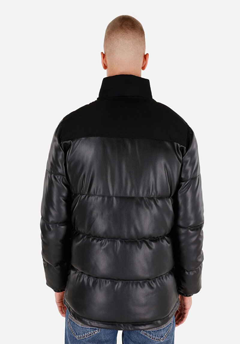 Показати інформацію про Куртка З Еко-шкіри Чоловіча Чорна  Cl1065806