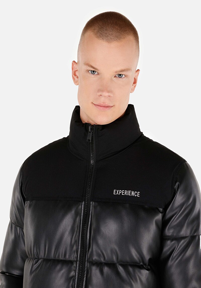 Показати інформацію про Куртка З Еко-шкіри Чоловіча Чорна  Cl1065806