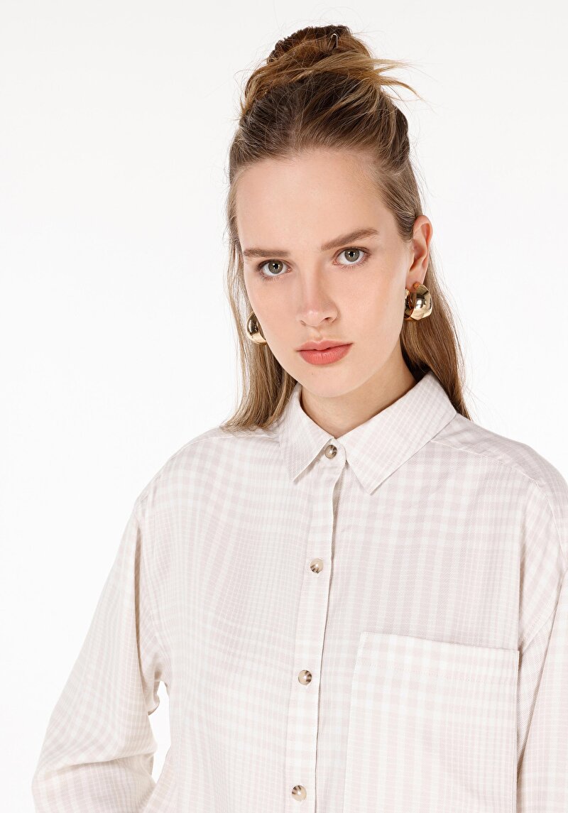 Показати інформацію про Сорочка З Довгим Рукавом Жіноча Бежева  Cl1070312