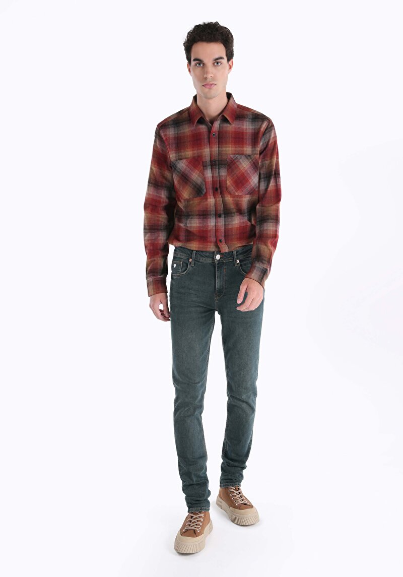 Зображення 044 Karl Джинси Чоловічі Зелені Прямого Крою Cl1066292