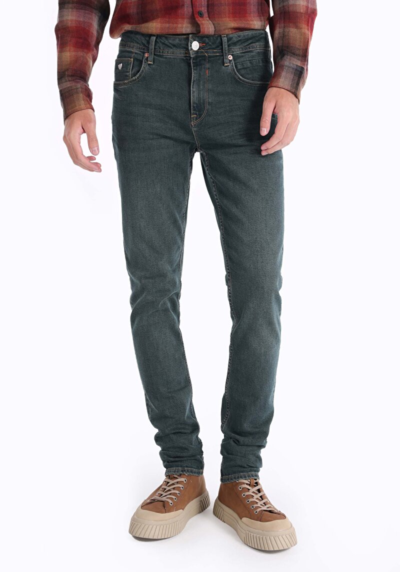 Зображення 044 Karl Джинси Чоловічі Зелені Прямого Крою Cl1066292