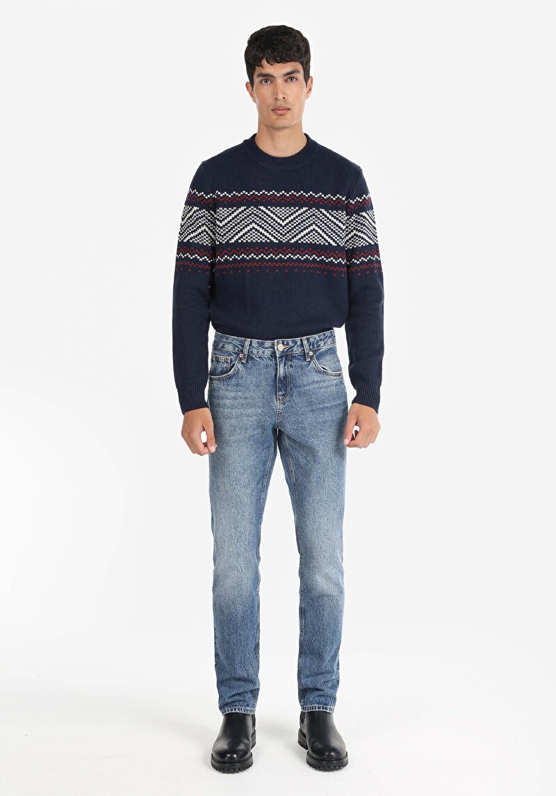 Зображення 044 Karl Джинси Чоловічі Блакитні Прямого Крою Cl1066416