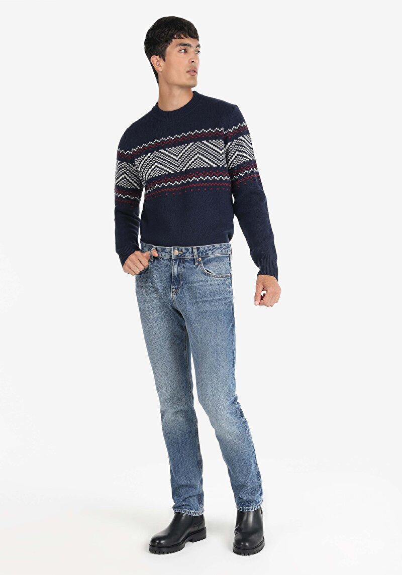 Зображення 044 Karl Джинси Чоловічі Блакитні Прямого Крою Cl1066416