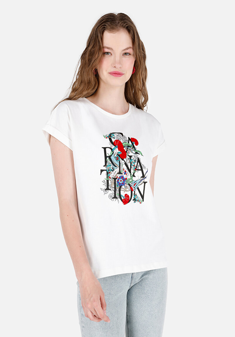 Зображення Футболка З Коротким Рукавом Жіноча Біла  Cl1066575