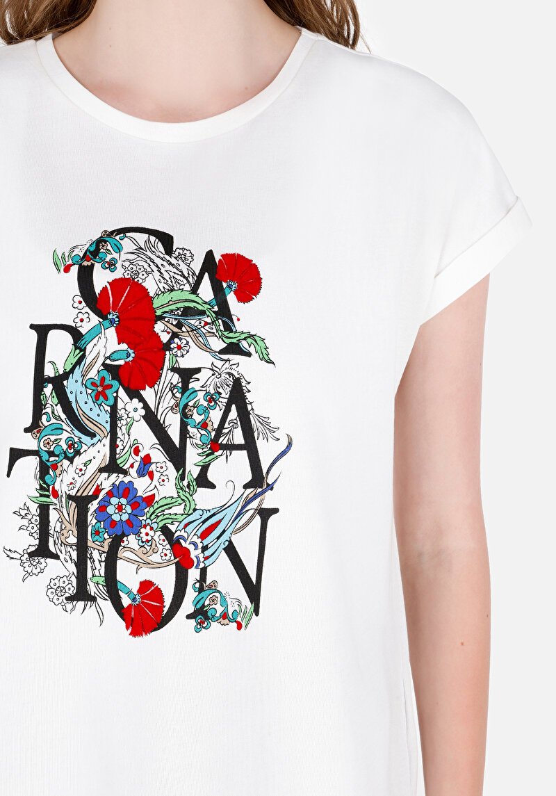 Показати інформацію про Футболка З Коротким Рукавом Жіноча Біла  Cl1066575