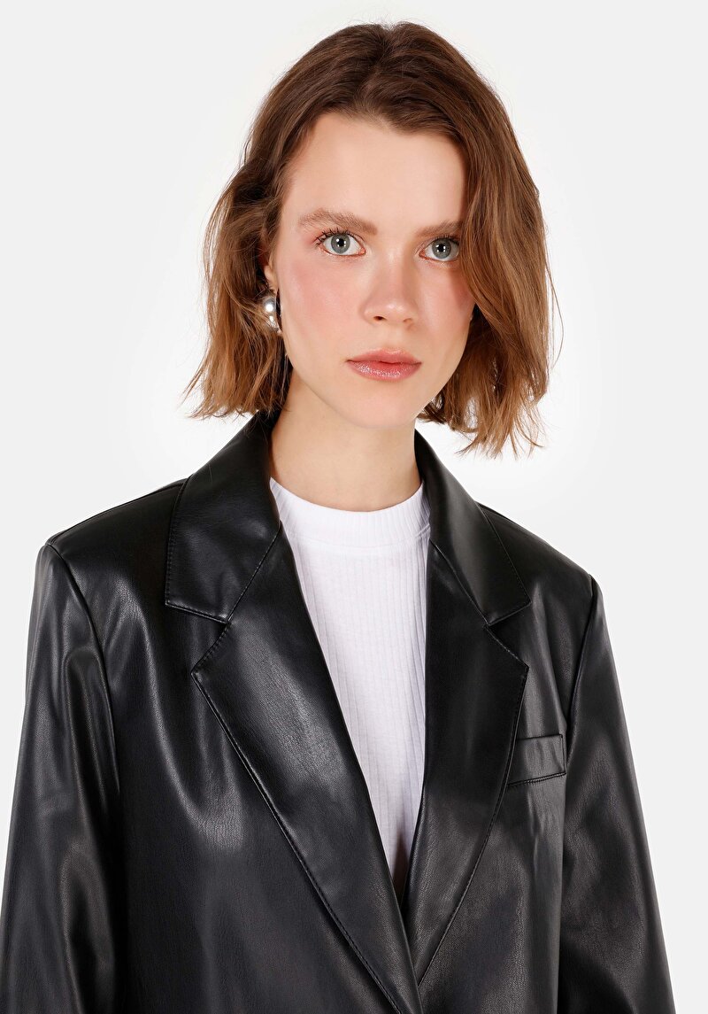 Зображення Куртка З Еко-шкіри Жіноча Чорна Cl1070369