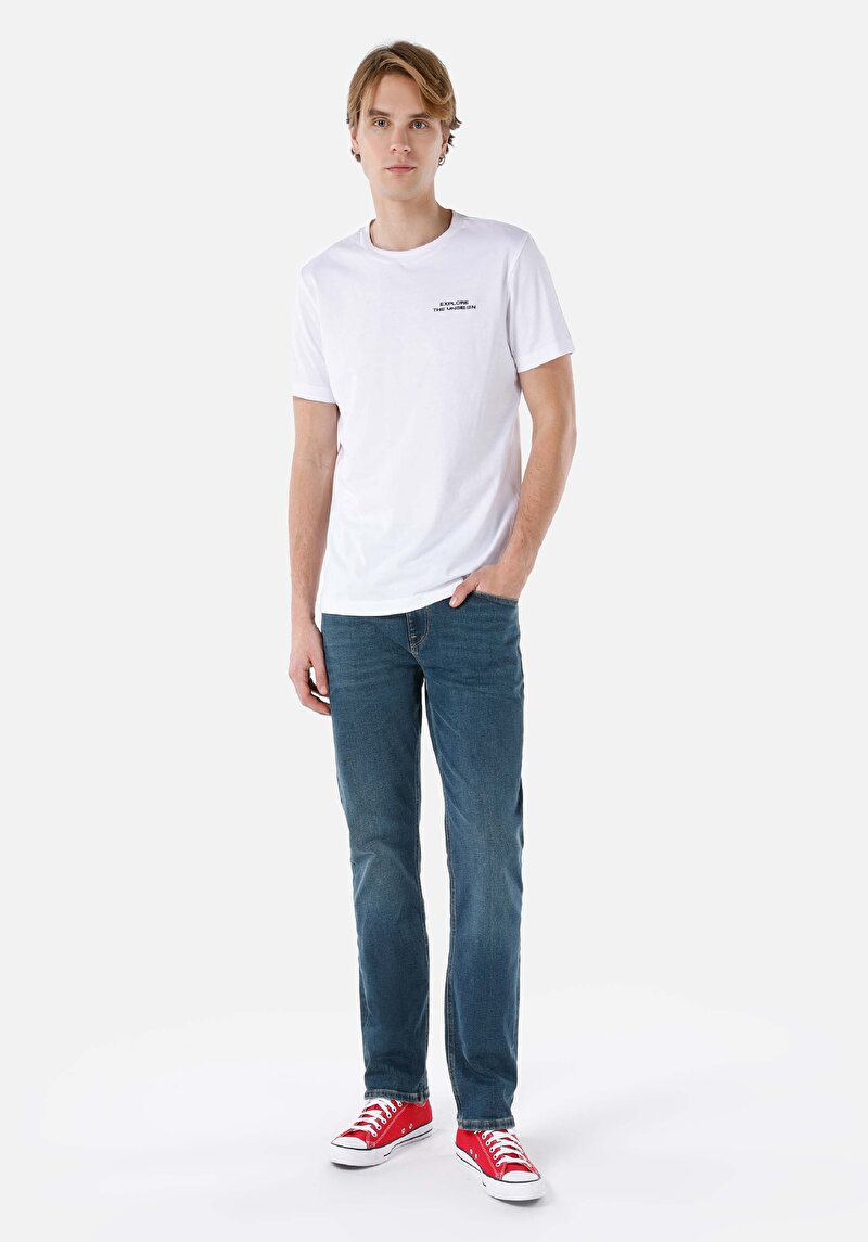 Зображення 045 David Джинси Чоловічі Сині Класичного Крою Cl1067274