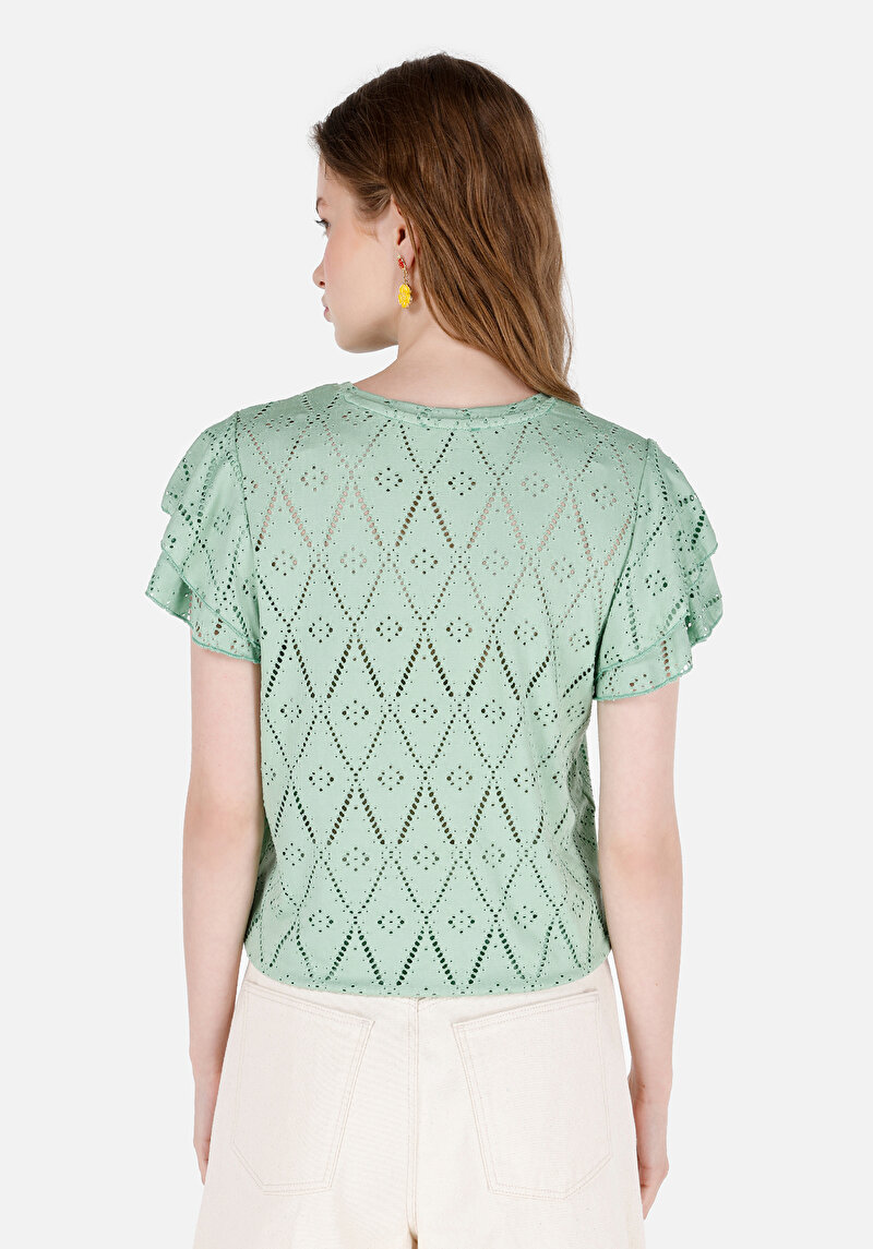 Показати інформацію про Футболка З Коротким Рукавом Жіноча Зелена  Cl1067995