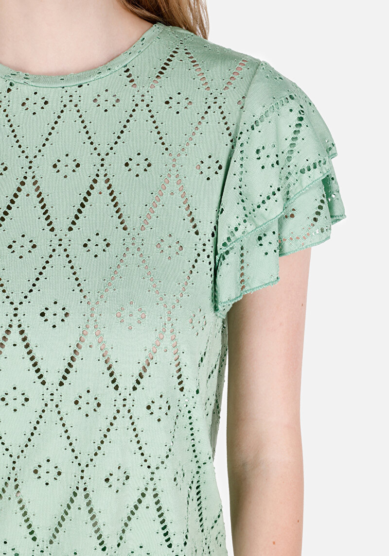 Показати інформацію про Футболка З Коротким Рукавом Жіноча Зелена  Cl1067995