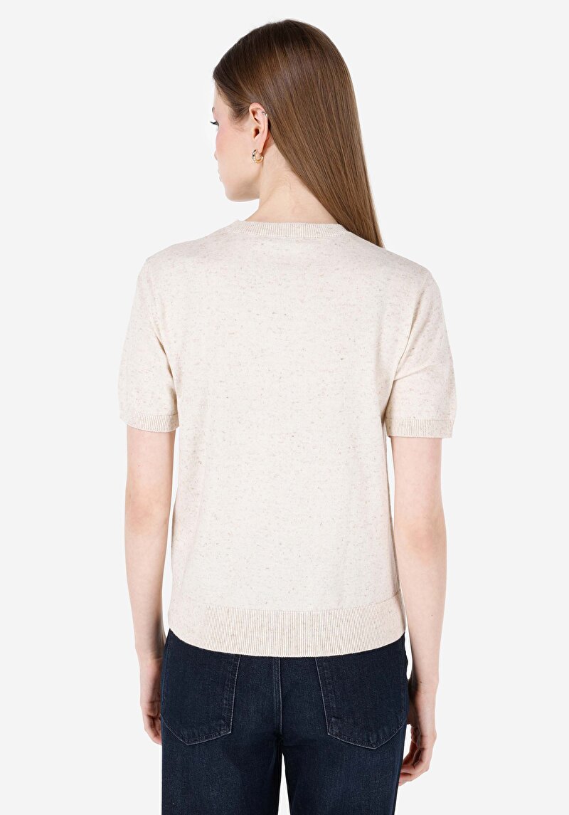 Показати інформацію про Светр Із Коротким Рукавом Жіночий Бежевий  Cl1068077