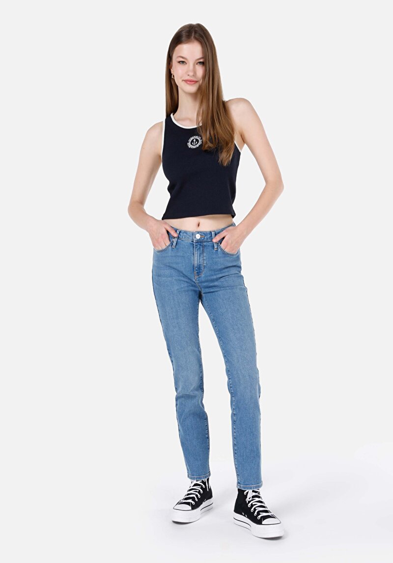 Зображення 703 Carla Джинси Жіночі Блакитні Вузького Крою Cl1068782