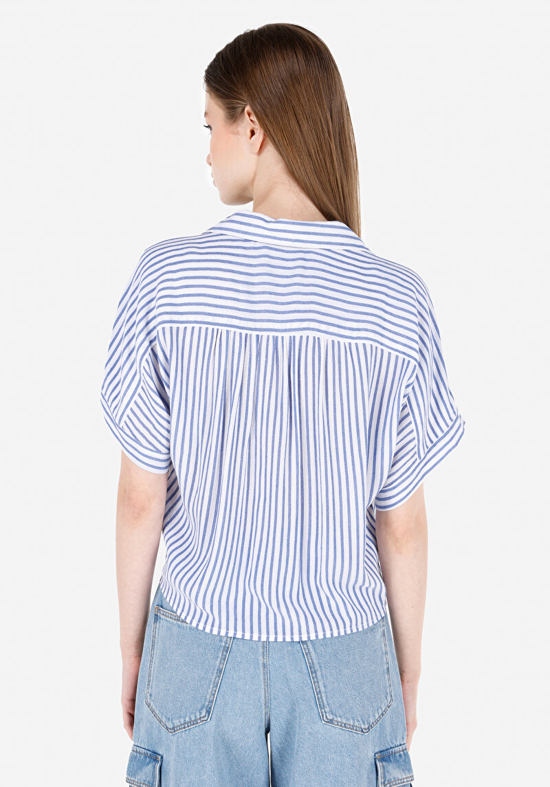 Зображення Сорочка З Коротким Рукавом Жіноча Блакитна Cl1068893