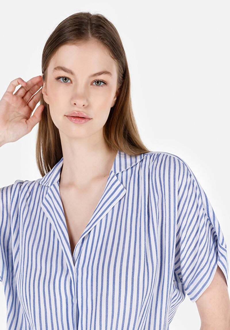 Зображення Сорочка З Коротким Рукавом Жіноча Блакитна Cl1068893