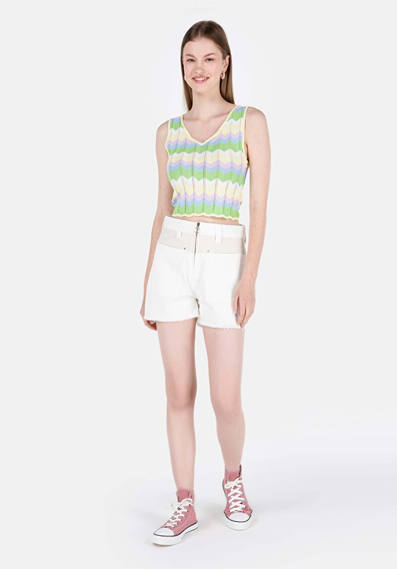 Показати інформацію про Светр Із Коротким Рукавом Жіночий Мультіколор  Cl1069092