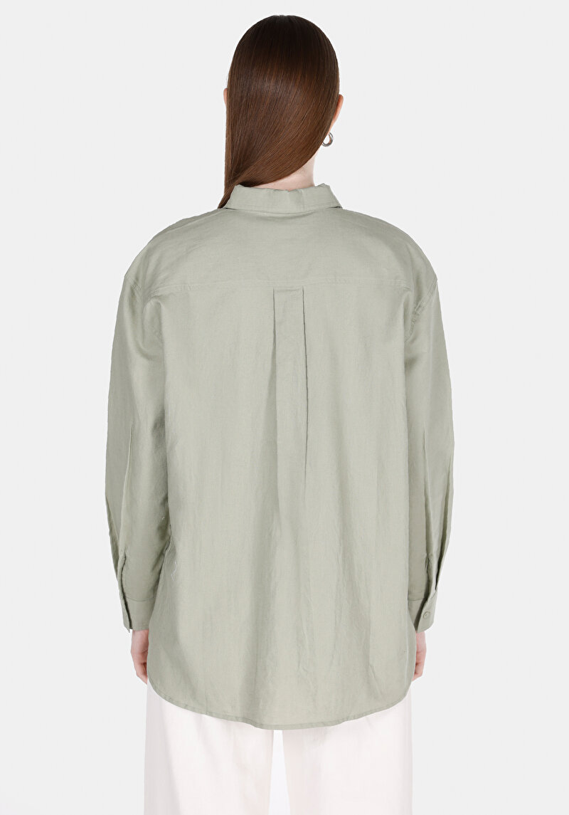 Зображення Сорочка З Довгим Рукавом Жіноча Зелена Cl1068538