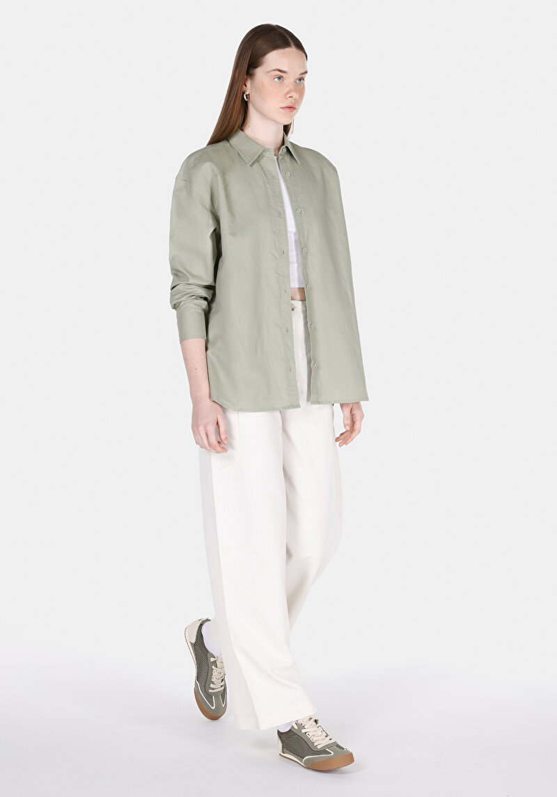 Зображення Сорочка З Довгим Рукавом Жіноча Зелена Cl1068538